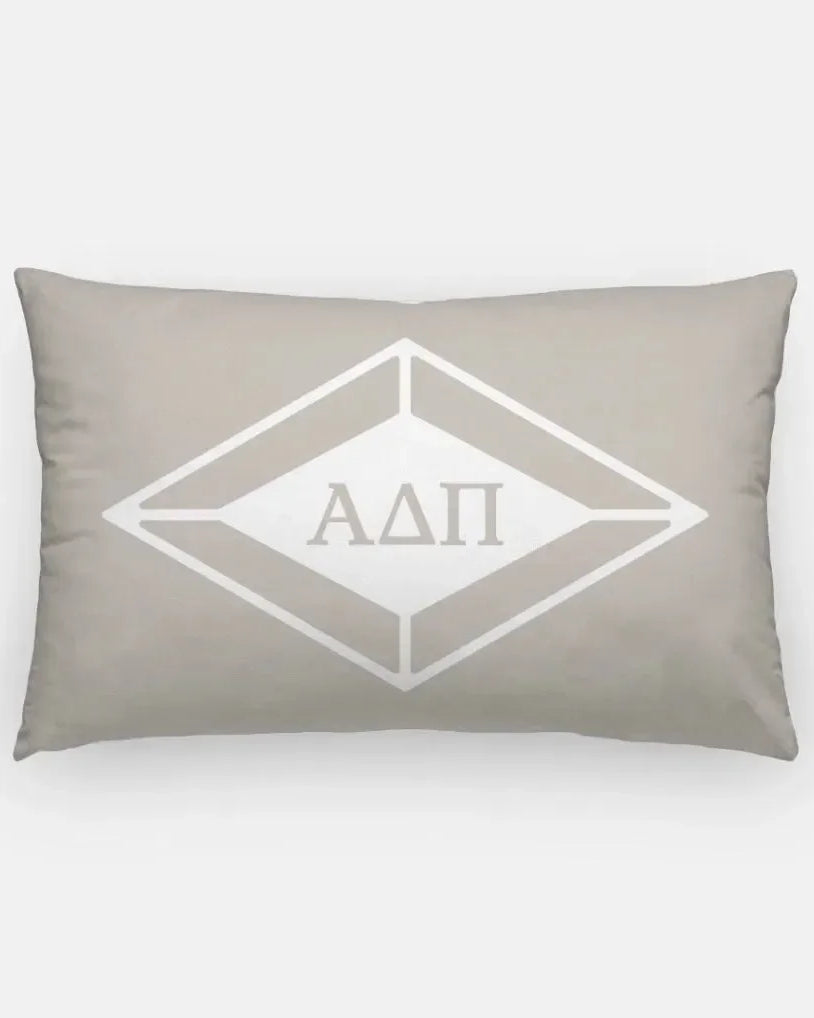 Alpha Delta Pi Lumbar Pillow Cover - Traditional Diamond Sand Pillow Covers