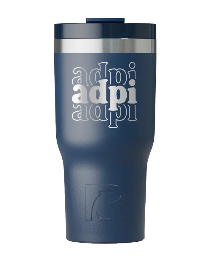 Alpha Delta Pi RTIC 20 oz Essential Ceramic Lined Tumbler - Stacked Letters