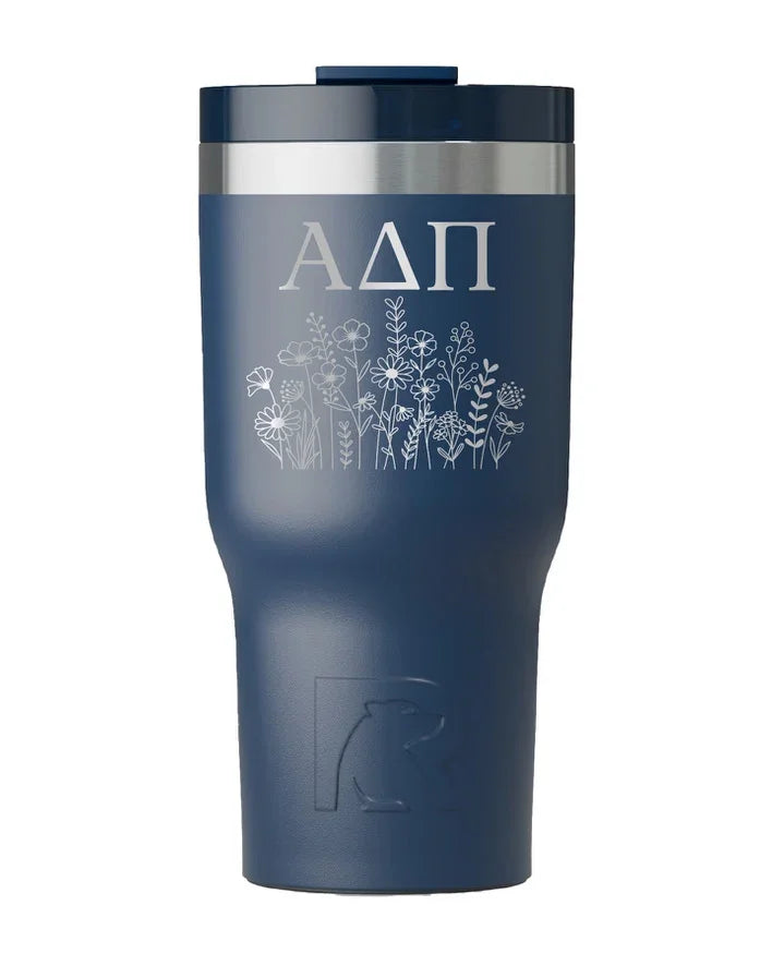 Alpha Delta Pi RTIC 20 oz Essential Ceramic Lined Tumbler - Wildflowers