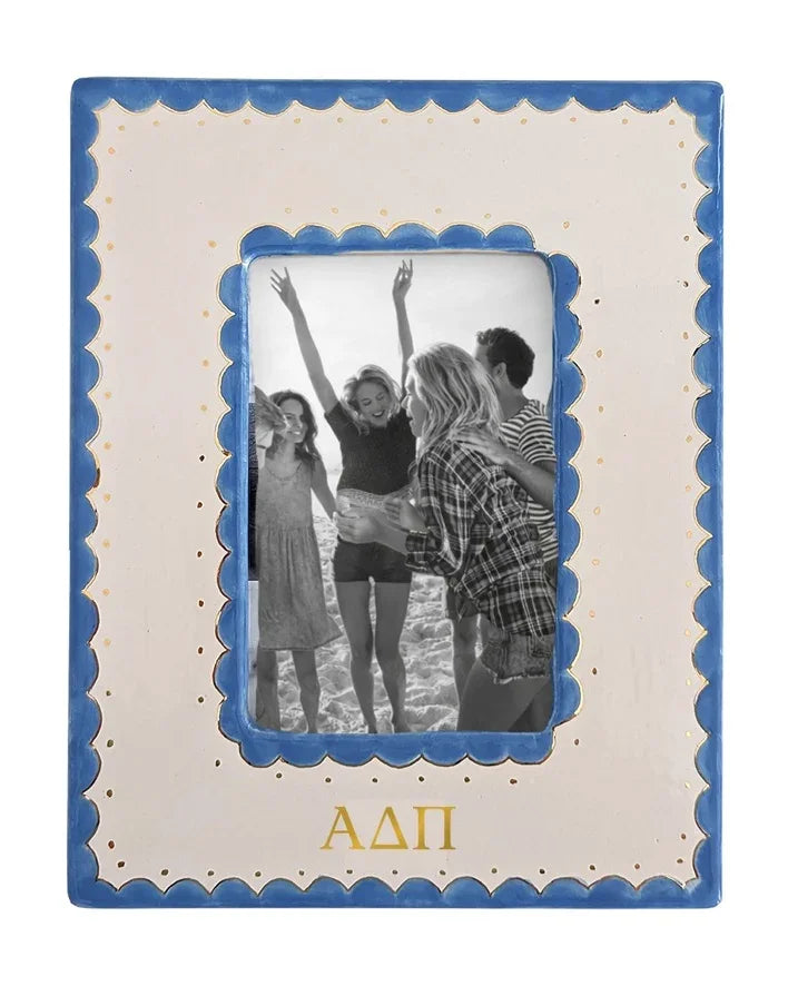 Alpha Delta Pi Scallop Monogrammed Picture Frame