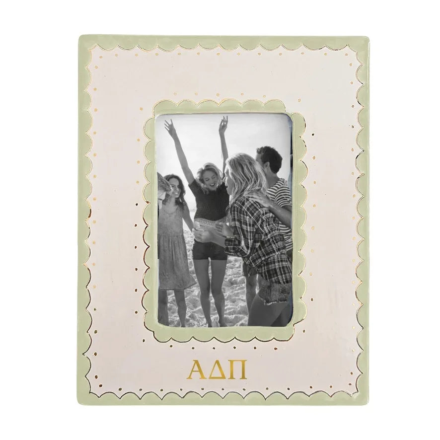 Alpha Delta Pi Scallop Monogrammed Picture Frame