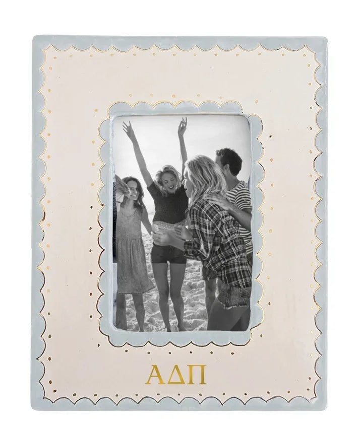 Alpha Delta Pi Scallop Monogrammed Picture Frame