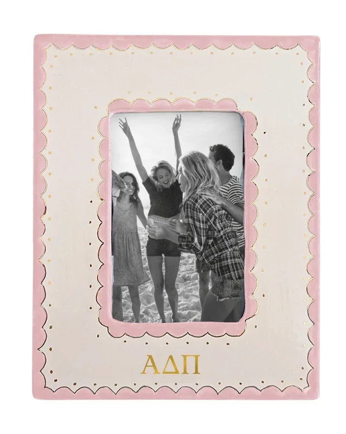 Alpha Delta Pi Scallop Monogrammed Picture Frame