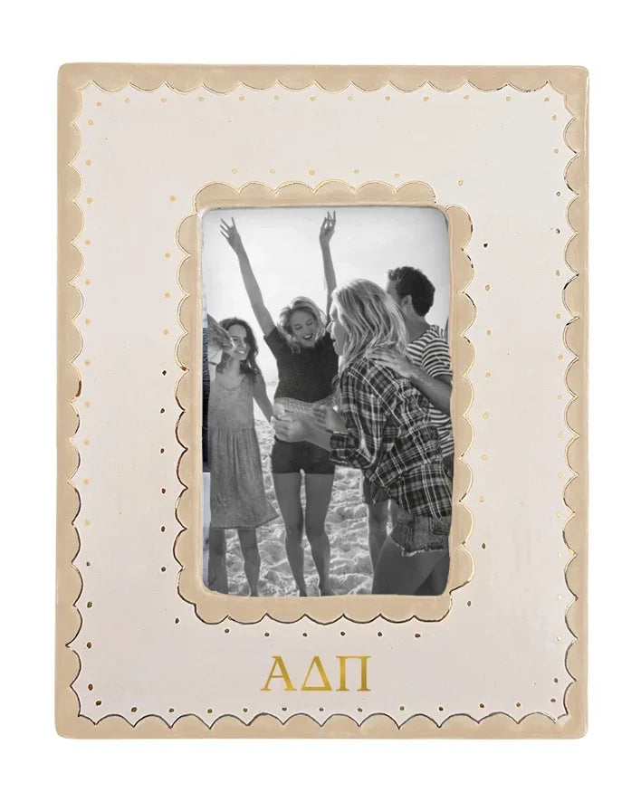 Alpha Delta Pi Scallop Monogrammed Picture Frame
