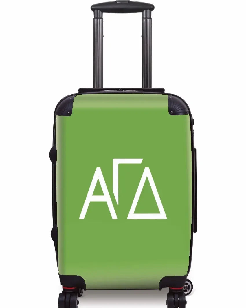 Alpha Gam Carry-on Suitcase -Greek Letters Green