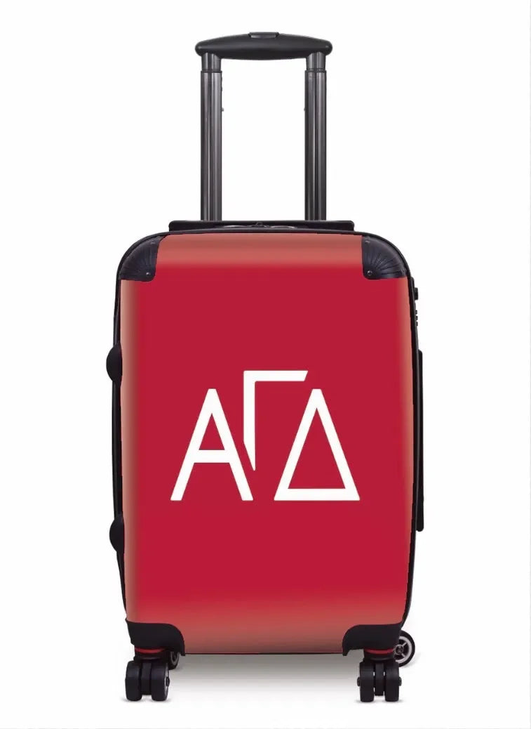 Alpha Gam Carry-on Suitcase -Greek Letters Red