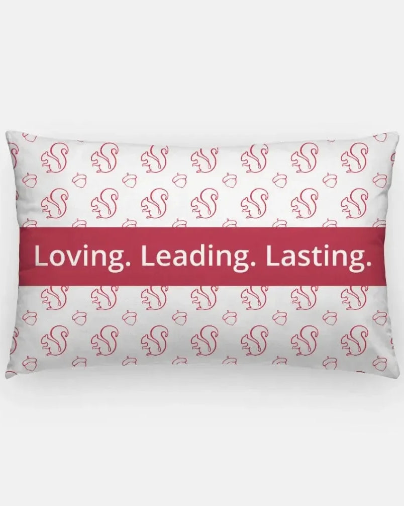 Alpha Gam Lumbar Throw Loving. Leading. Lasting. Squirrel