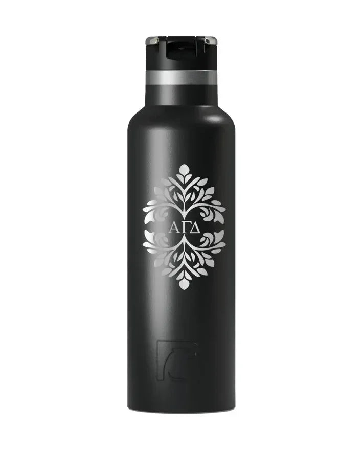 Alpha Gam RTIC 20 oz Journey Ceramic Lined Water Bottle Ornate Frame