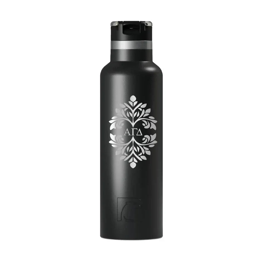 Alpha Gam RTIC 20 oz Journey Ceramic Lined Water Bottle Ornate Frame