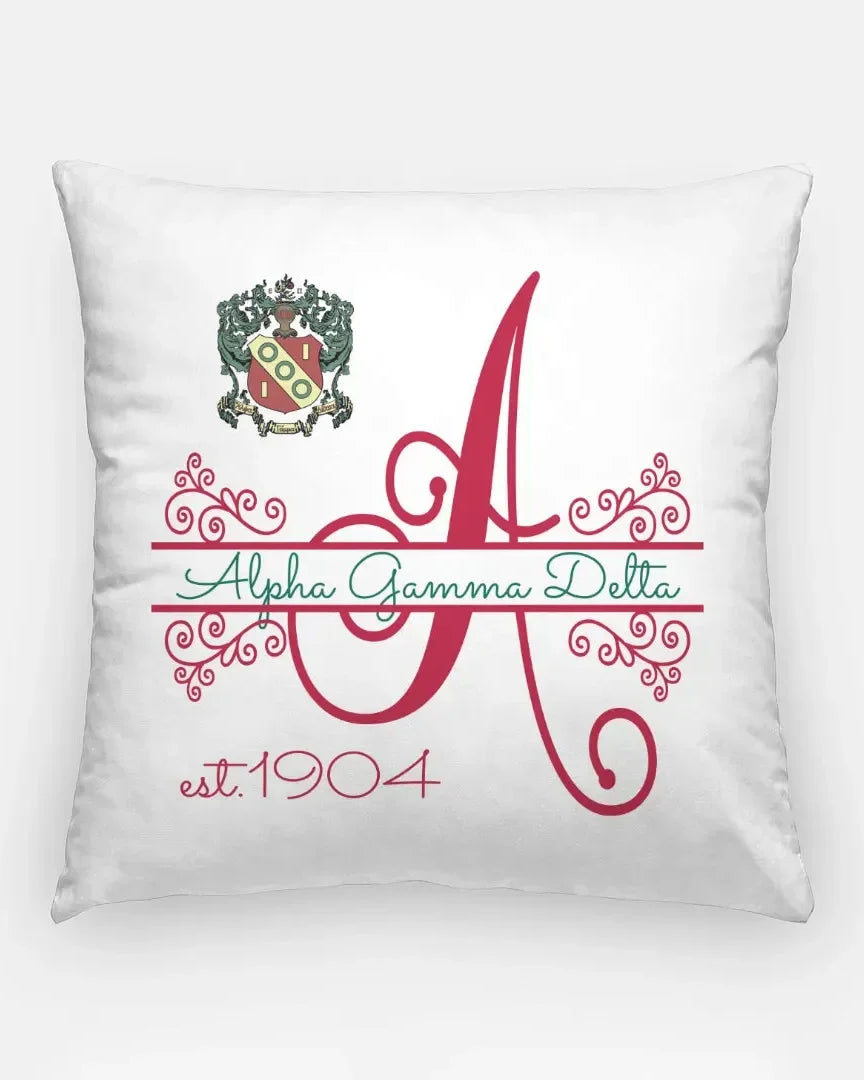 Alpha Gamma Delta 18" Monogram Throw Pillow