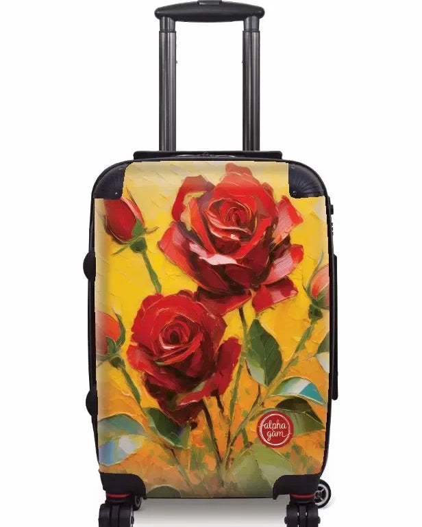Alpha Gamma Delta Carry-on Suitcase - Bold Roses Suitcases