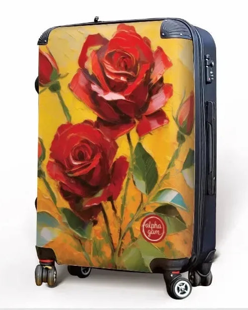 Alpha Gamma Delta Carry-on Suitcase - Bold Roses Suitcases