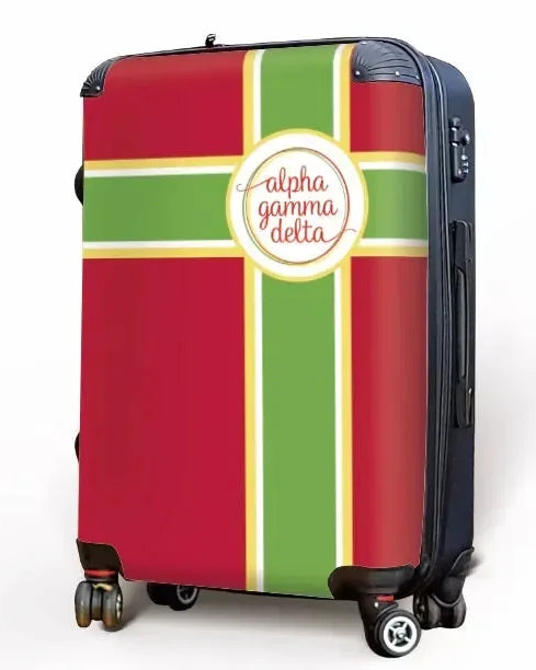 Alpha Gamma Delta Carry-on Suitcase - Stripe Suitcases