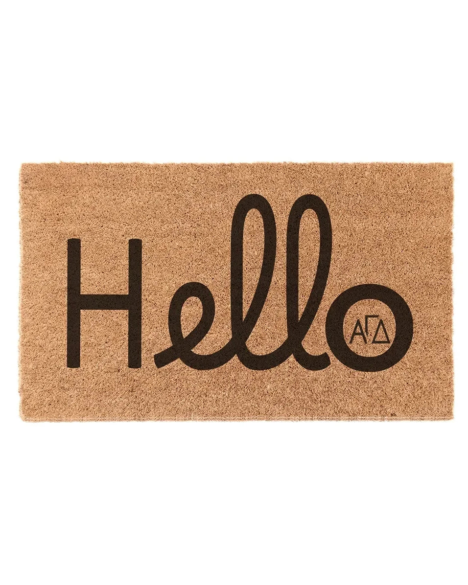 Alpha Gamma Delta Coir Doormat - Hello Door Mats