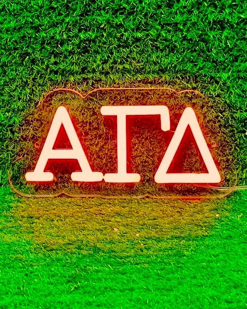 Alpha Gamma Delta Sorority Greek Letters LED Neon Sign | AGD | Campus Greek Fit