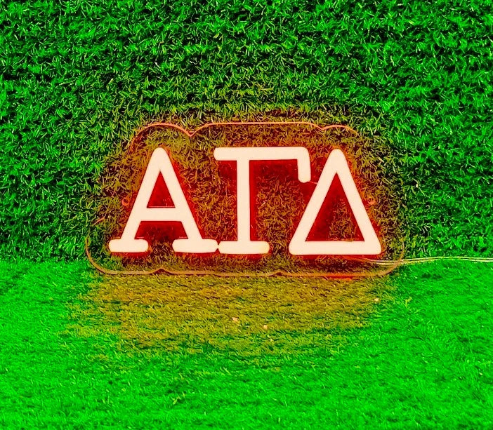 Alpha Gamma Delta Sorority Greek Letters LED Neon Sign | AGD | Campus Greek Fit
