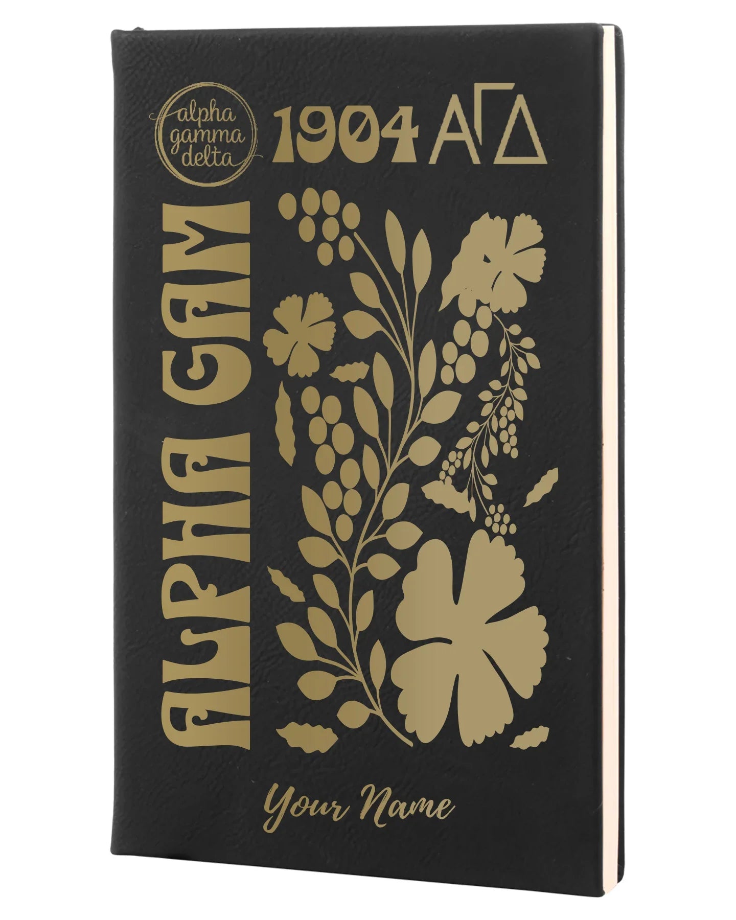 Alpha Gamma Delta Personalized Leatherette Notebook Journal