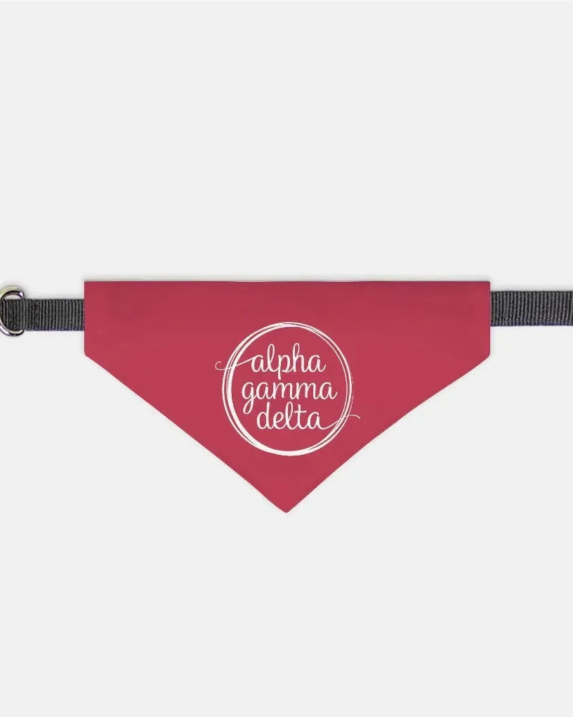 Alpha Gamma Delta Pet Bandana Red Medium Pet Bandanas
