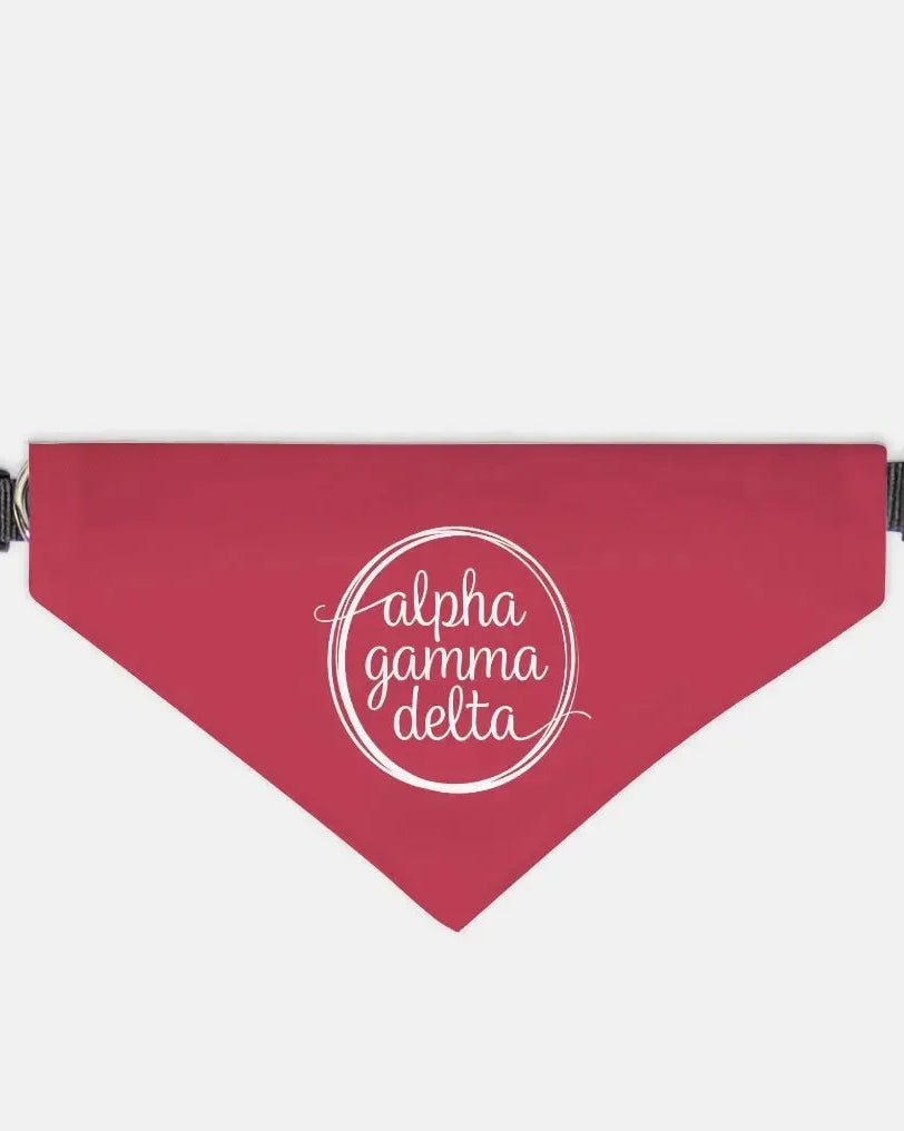 Alpha Gamma Delta Pet Bandana Red Large Pet Bandanas