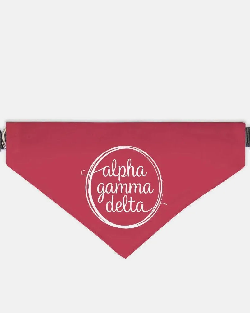 Alpha Gamma Delta Pet Bandana Red XL Pet Bandanas