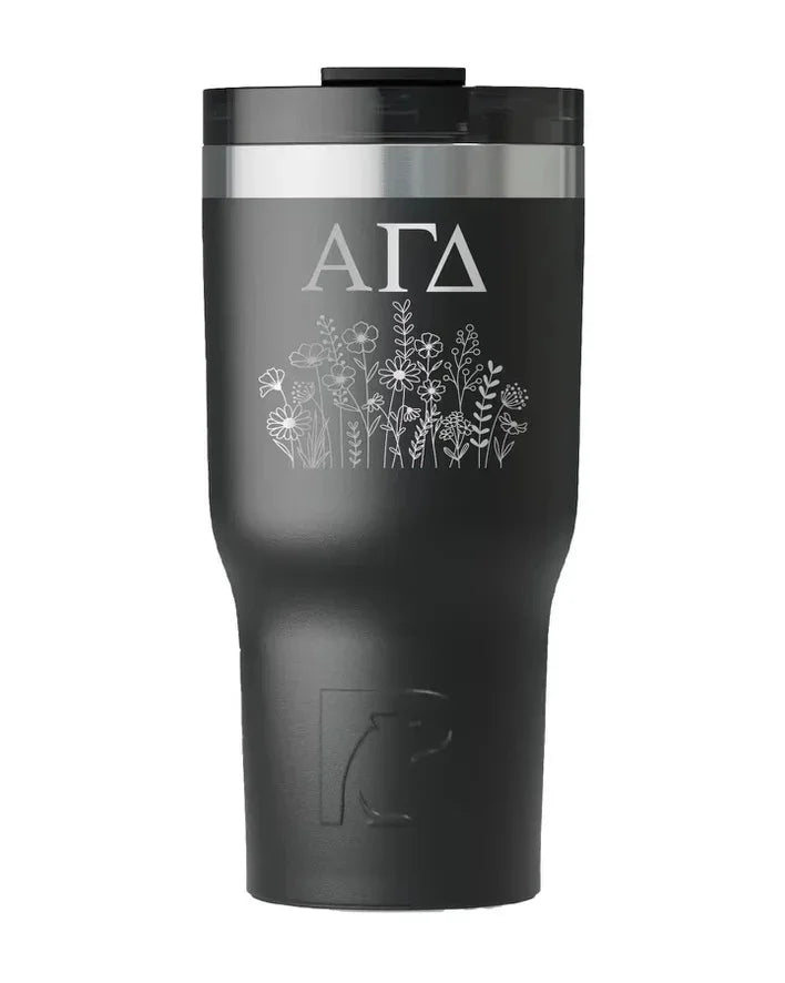 Alpha Gamma Delta RTIC Essential Ceramic Lined Tumbler - Wildflowers