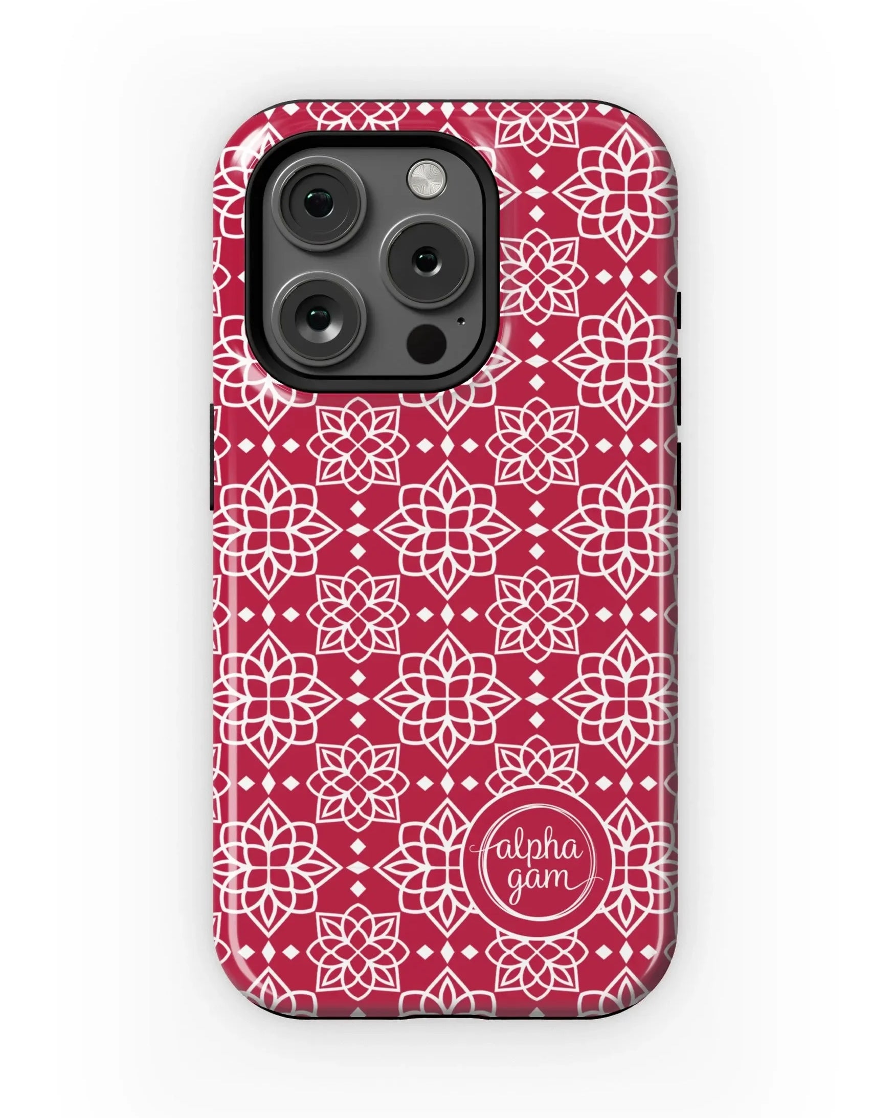 Alpha Gamma Delta iPhone 16, 15, 14 Mobile Phone Case - Ornate Gloss