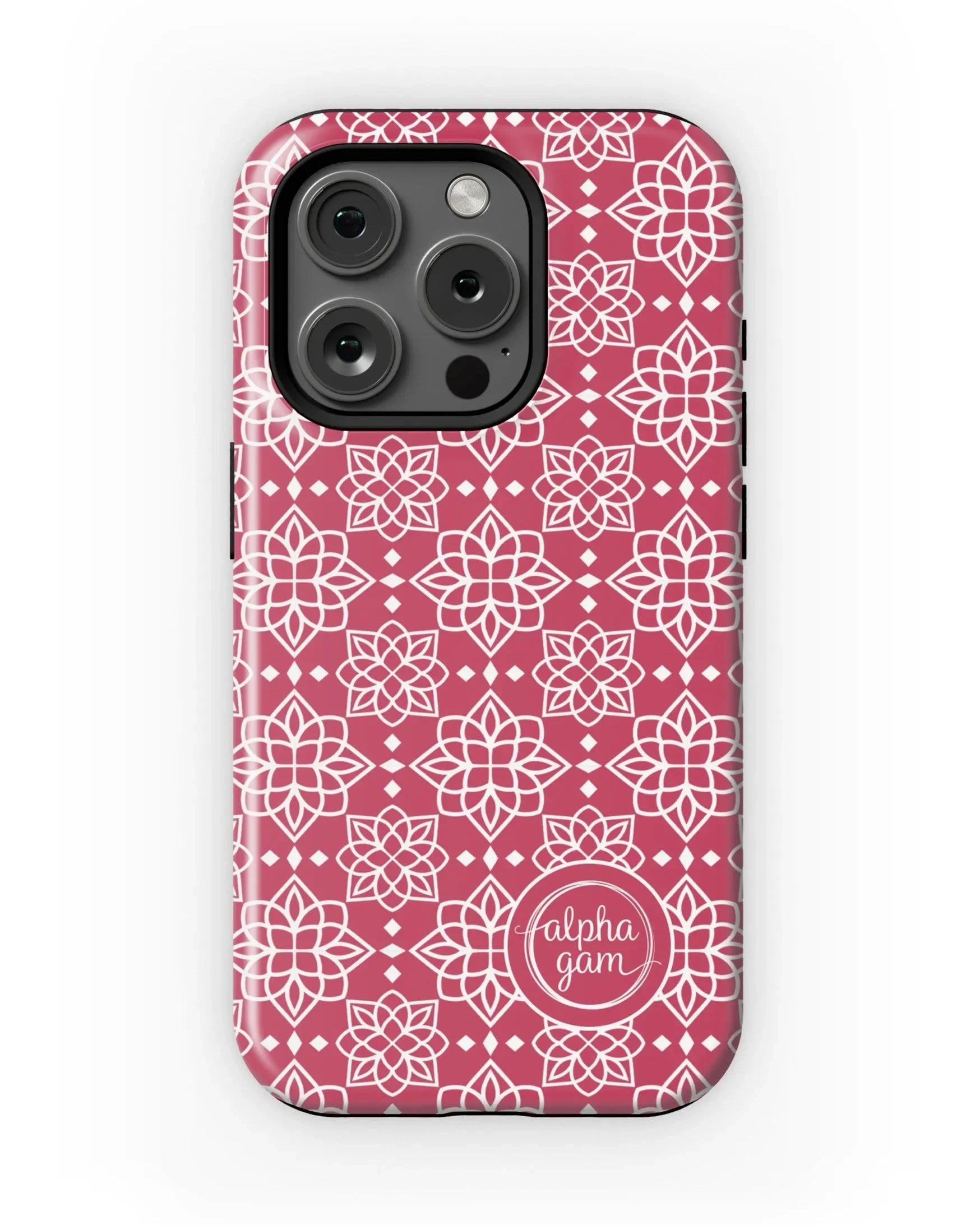 Alpha Gamma Delta iPhone 16, 15, 14 Mobile Phone Case - Ornate Matte