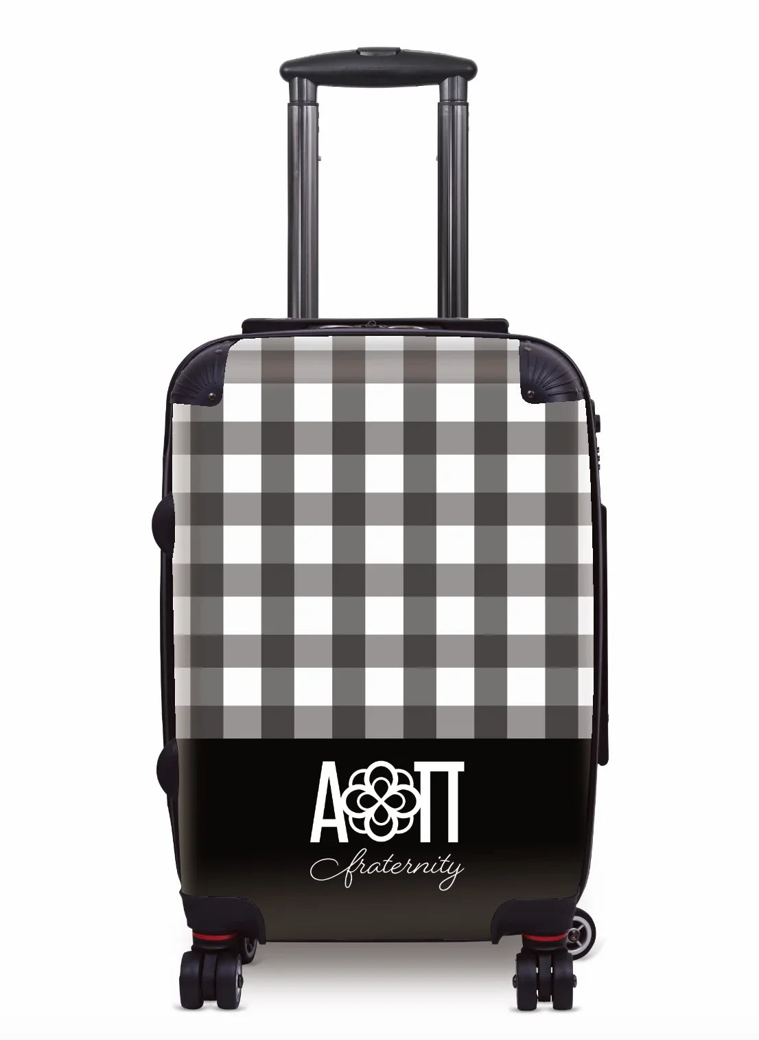 Alpha Omicron Pi Carry-on Suitcase - Gingham BlackSuitcase