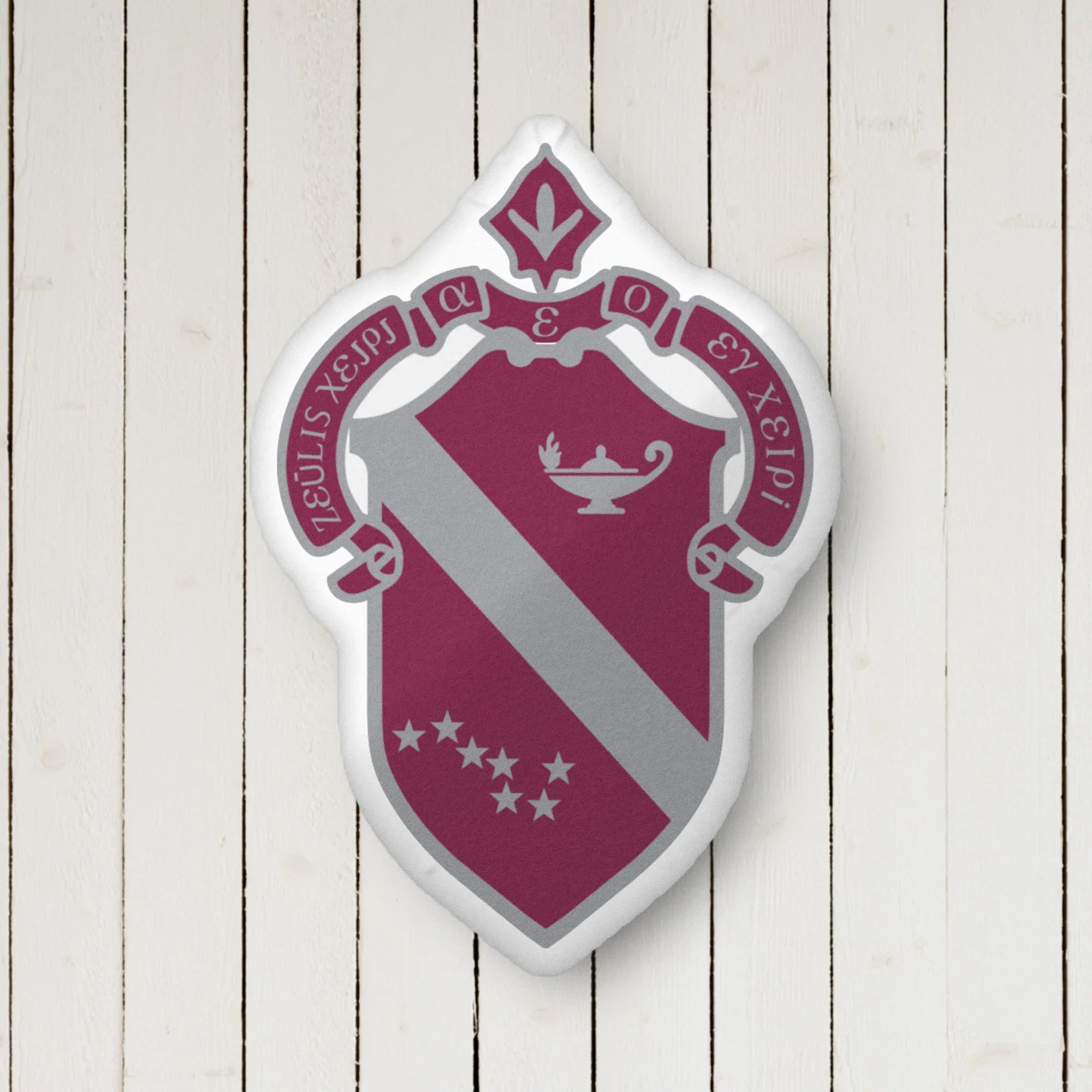 Alpha Phi Crest Custom Shape Throw Pillow Large