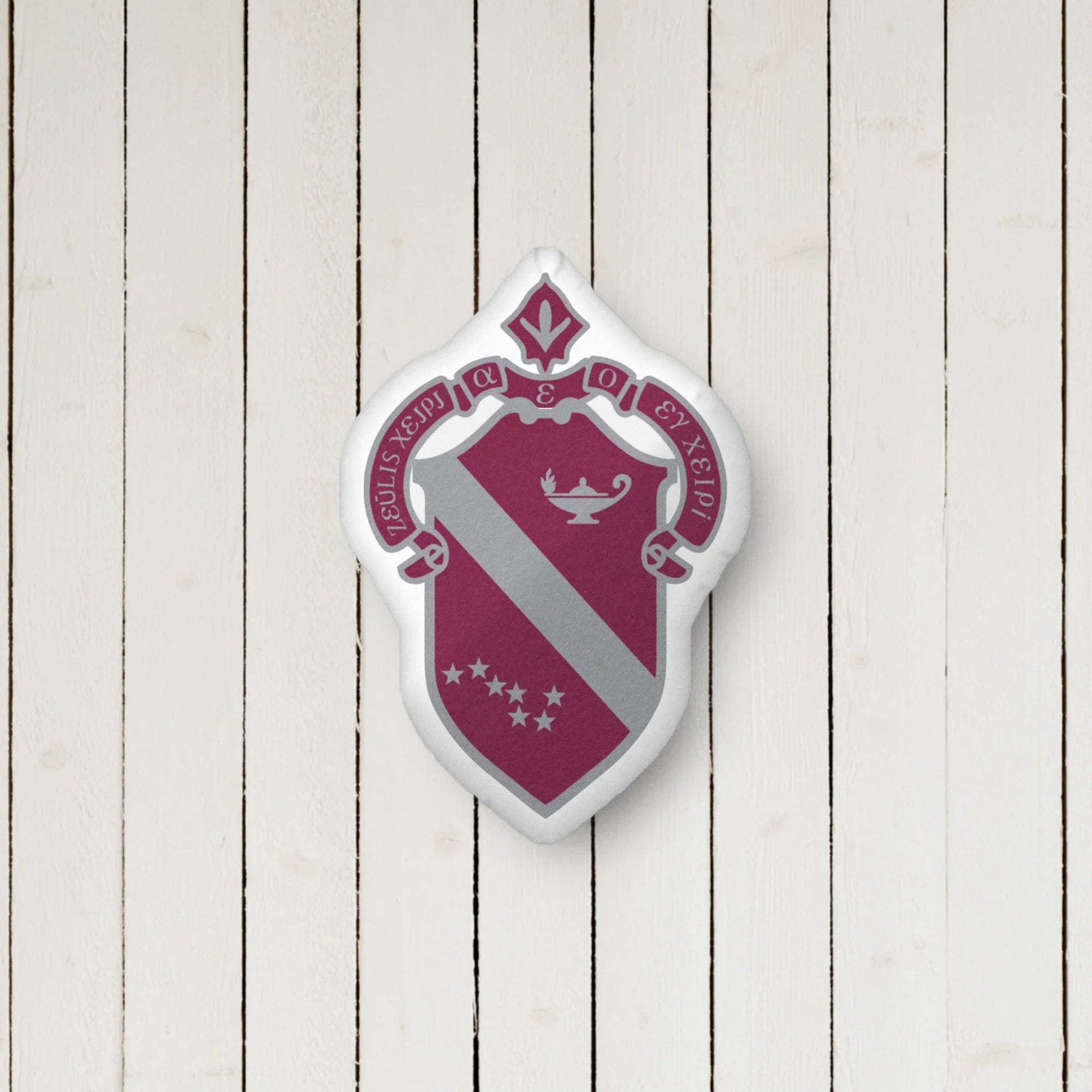 Alpha Phi Crest Custom Shape Pillow Small