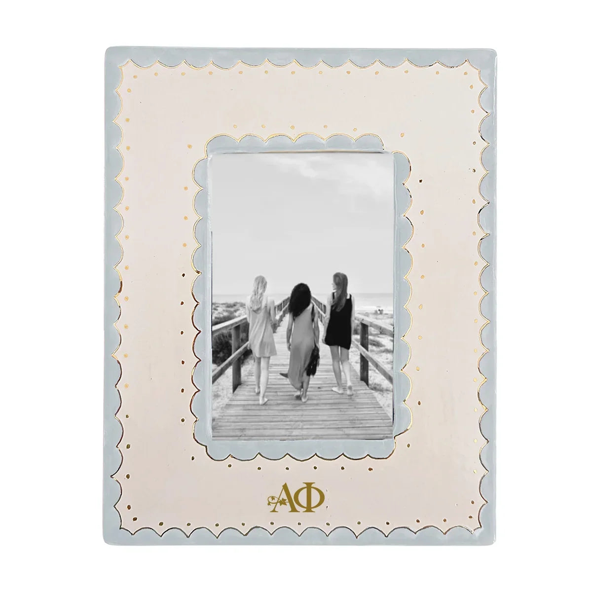 Alpha Phi Scallop Photo Frame | Big Little Gift | Sister Keepsake