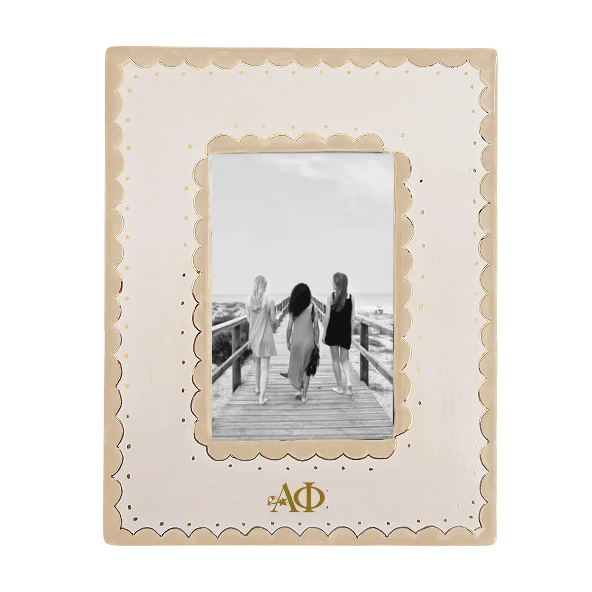 Alpha Phi Scallop Photo Frame | Big Little Gift | Sister Keepsake