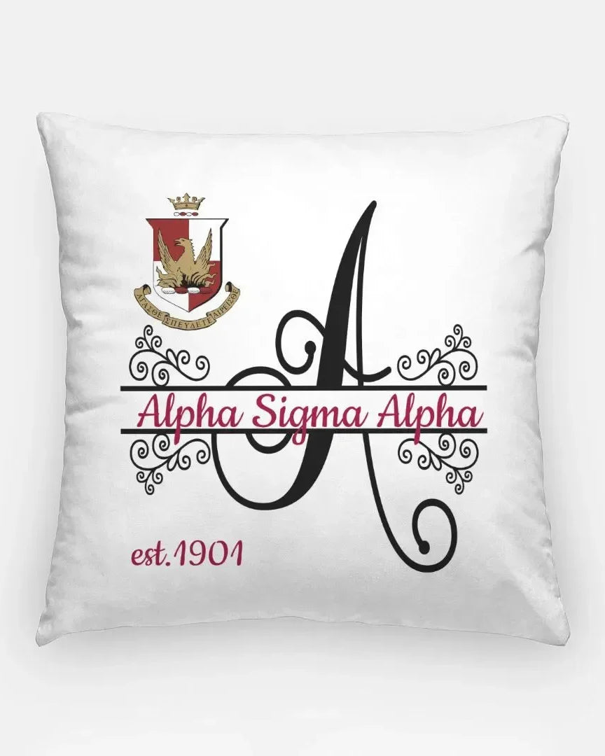 Alpha Sigma Alpha 18" Throw Pillow Cover - Monogram Pillow Covers