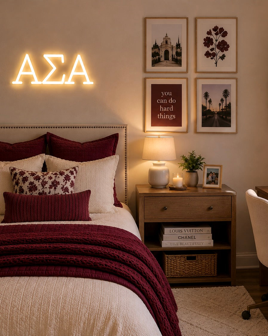 Alpha Sigma Alpha Greek Letters Neon Sign - Campus Greek Fit