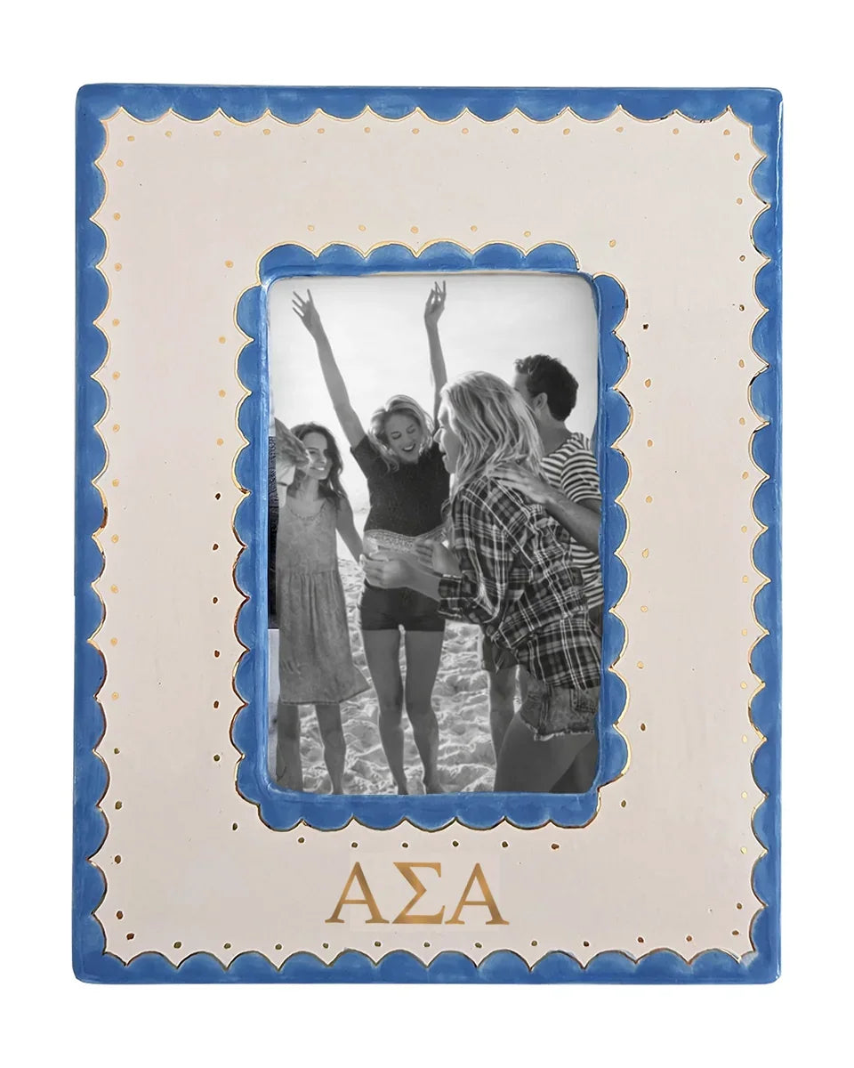 Alpha Sigma Alpha Scallop Picture Frame | Big Little Gifts & Keepsakes