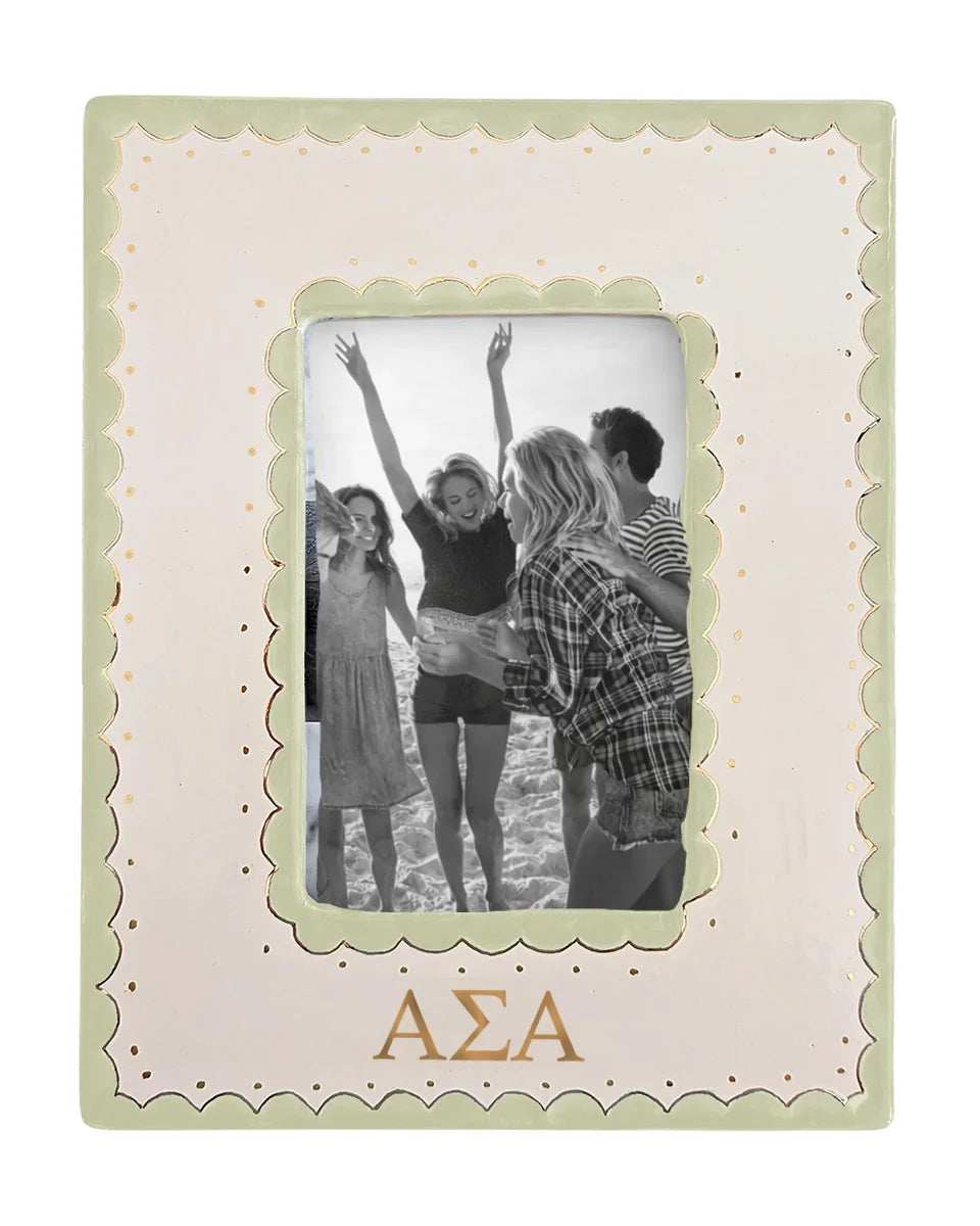 Alpha Sigma Alpha Scallop Picture Frame | Big Little Gifts & Keepsakes