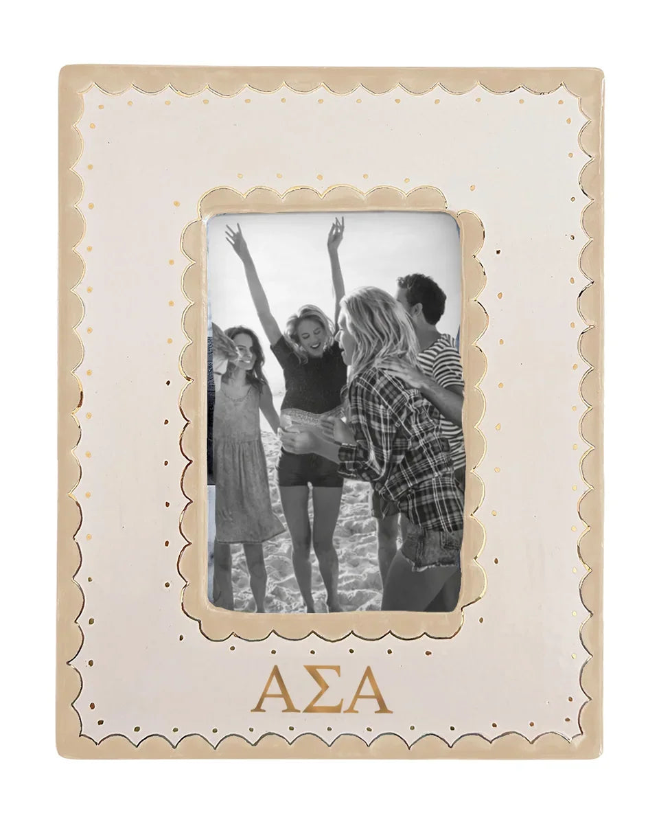 Alpha Sigma Alpha Scallop Picture Frame | Big Little Gifts & Keepsakes