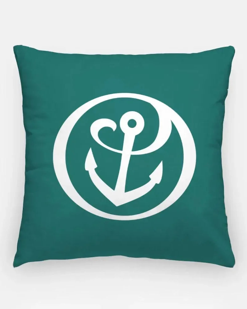 Alpha Sigma Tau 18" Throw Pillow Cover - Anchor Mark Emerald Pillow Covers