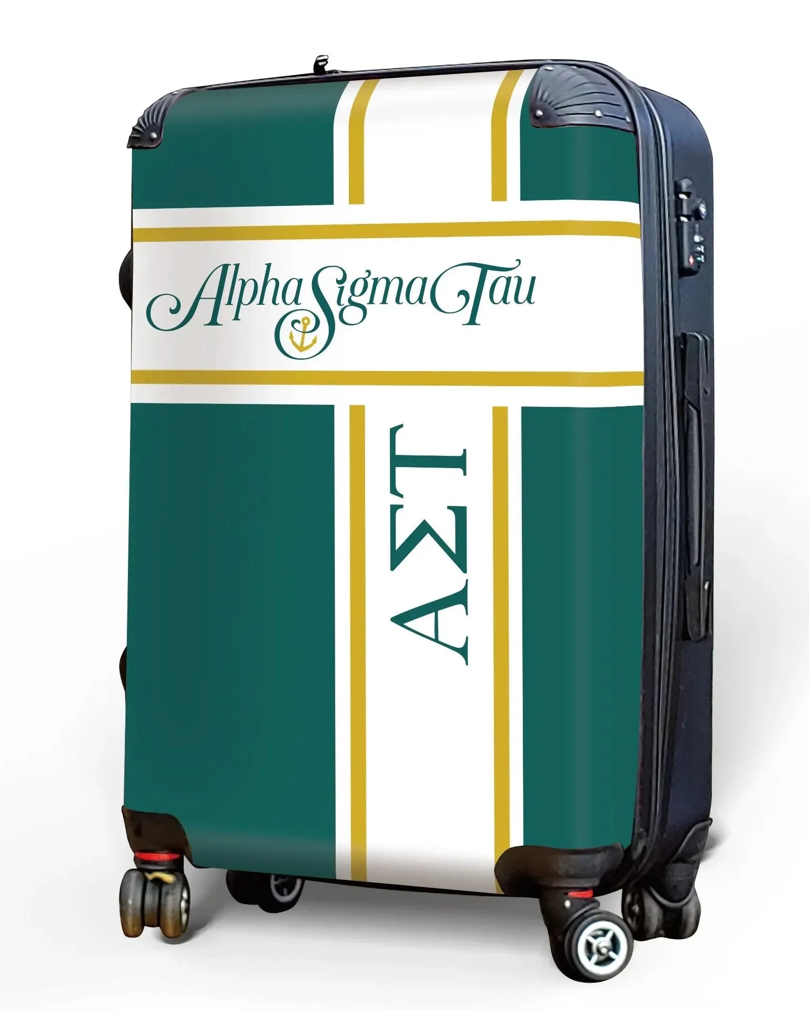 Alpha Sigma Tau Carry-on Suitcase - Cross Stripe Suitcases