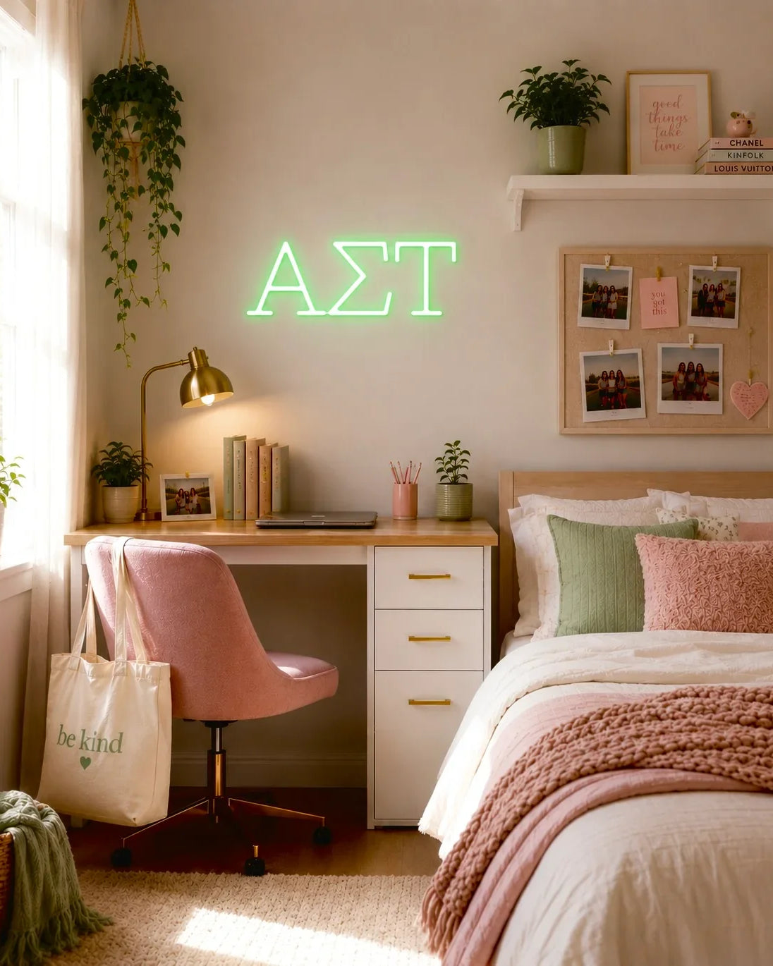Alpha Sigma Tau Greek Letters LED Neon Sign w/ Dimmer | Alpha Tau