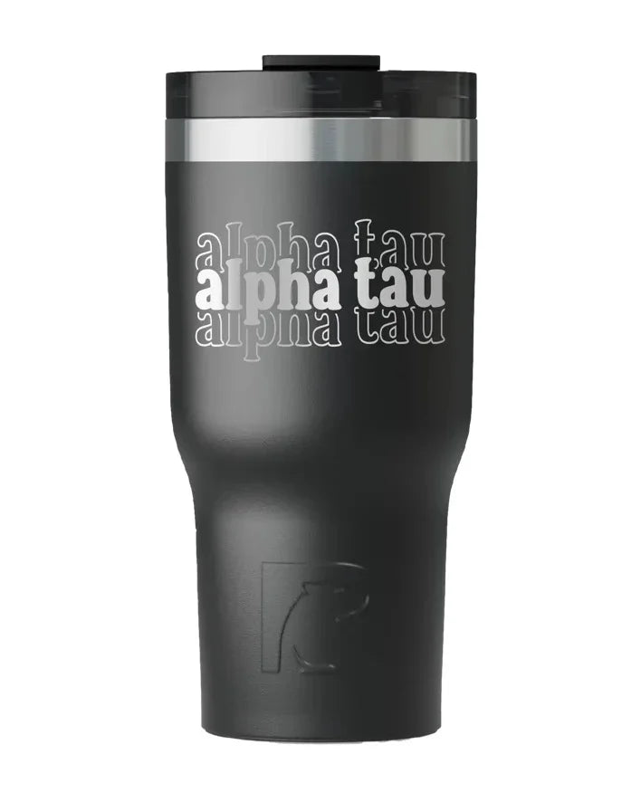Alpha Sigma Tau RTIC Essential Ceramic Lined Tumbler - Stacked Letters