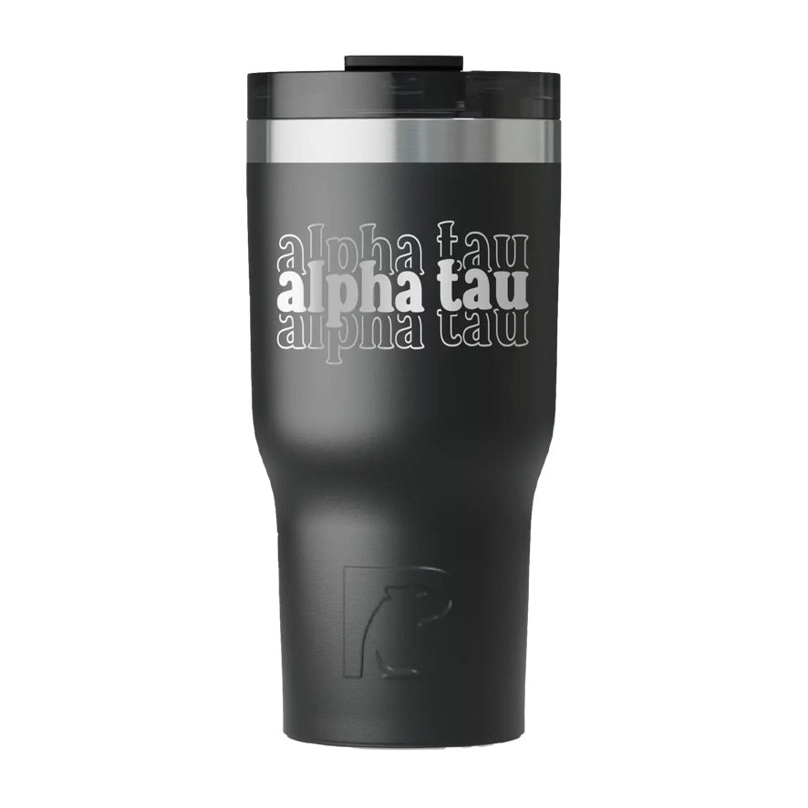 Alpha Sigma Tau RTIC Essential Ceramic Lined Tumbler - Stacked Letters