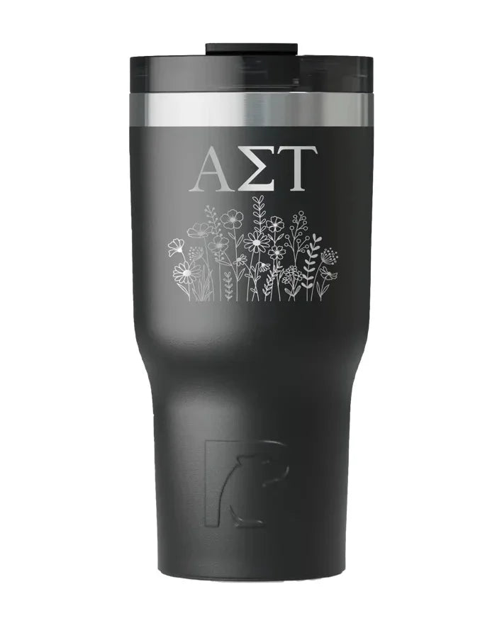Alpha Sigma Tau RTIC Essential Ceramic Lined Tumbler - Wildflowers