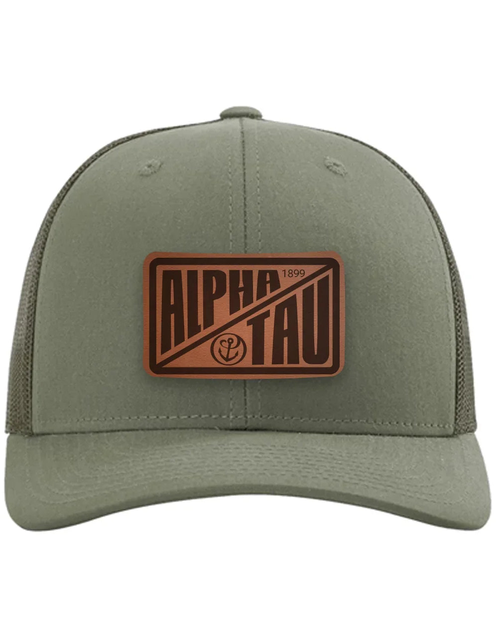 Alpha Xi Delta Richardson 112 Leatherette Patch Trucker Hat Divide