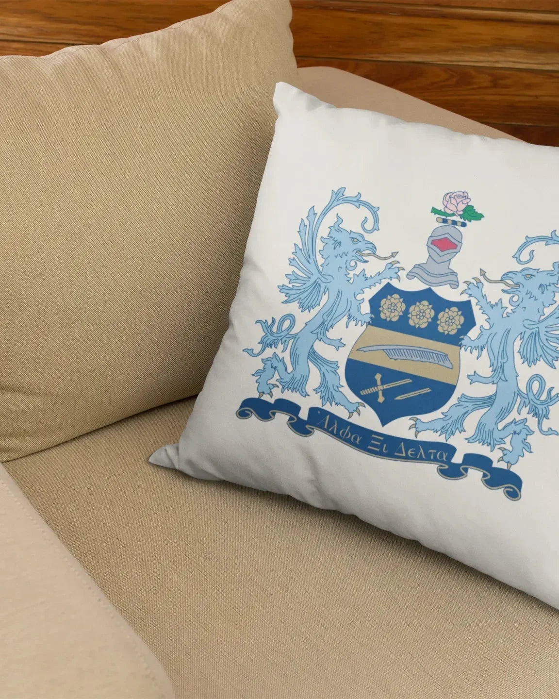 Alpha Xi Delta 18" Throw Pillow Cover - Crest Pillow Covers