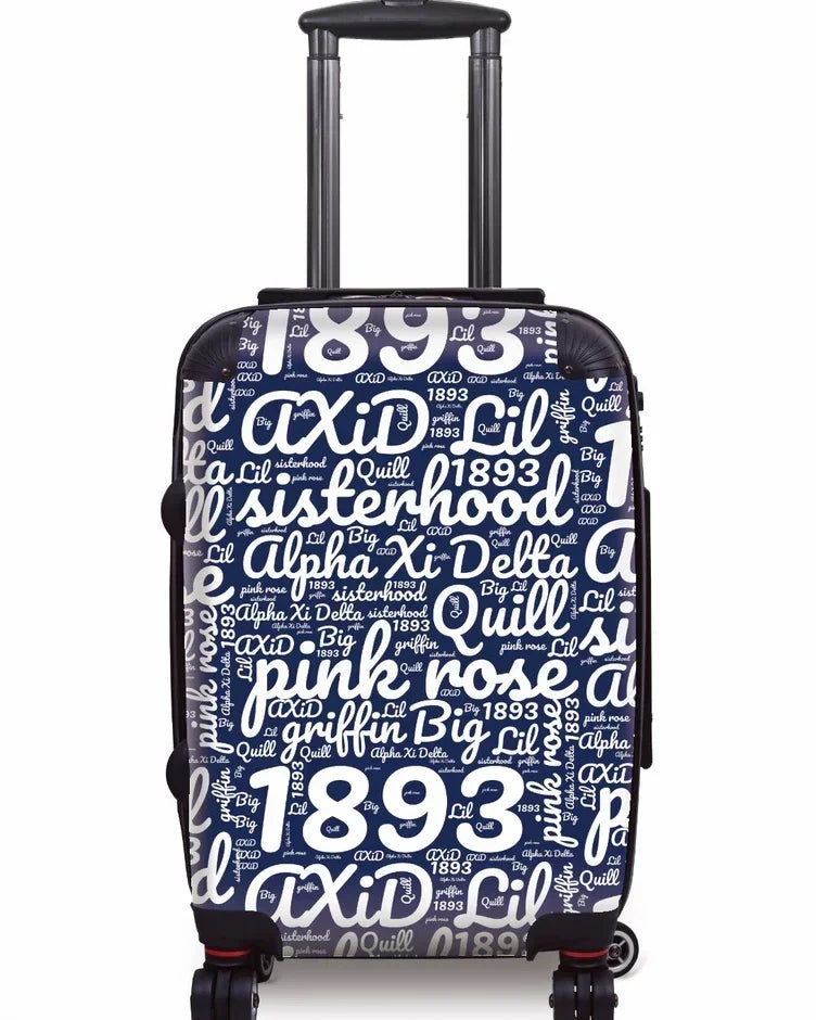 Alpha Xi Delta Carry-on Suitcase - Expression Art Blue