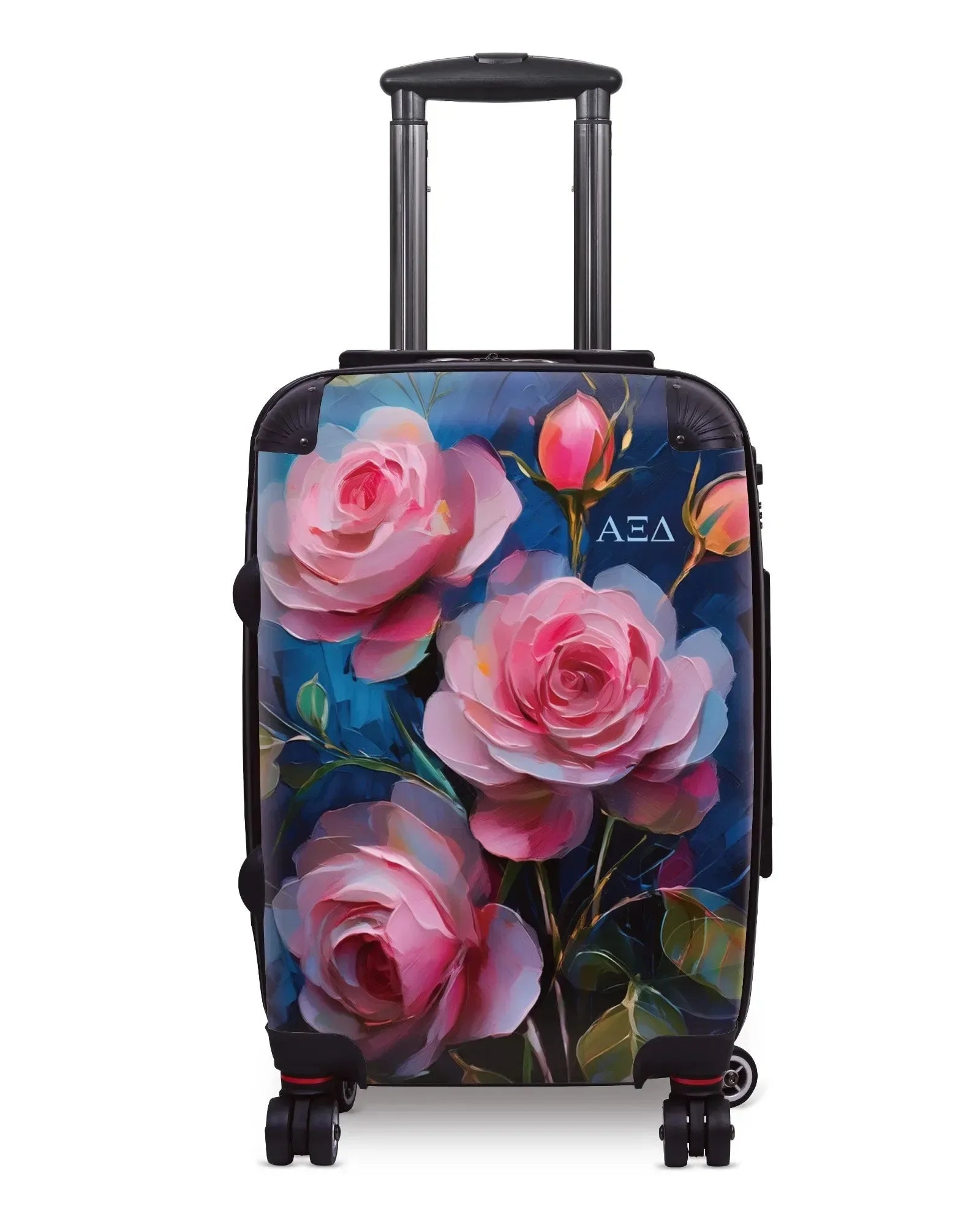Alpha Xi Delta Carry-on Suitcase - Bold Pink Roses Suitcases