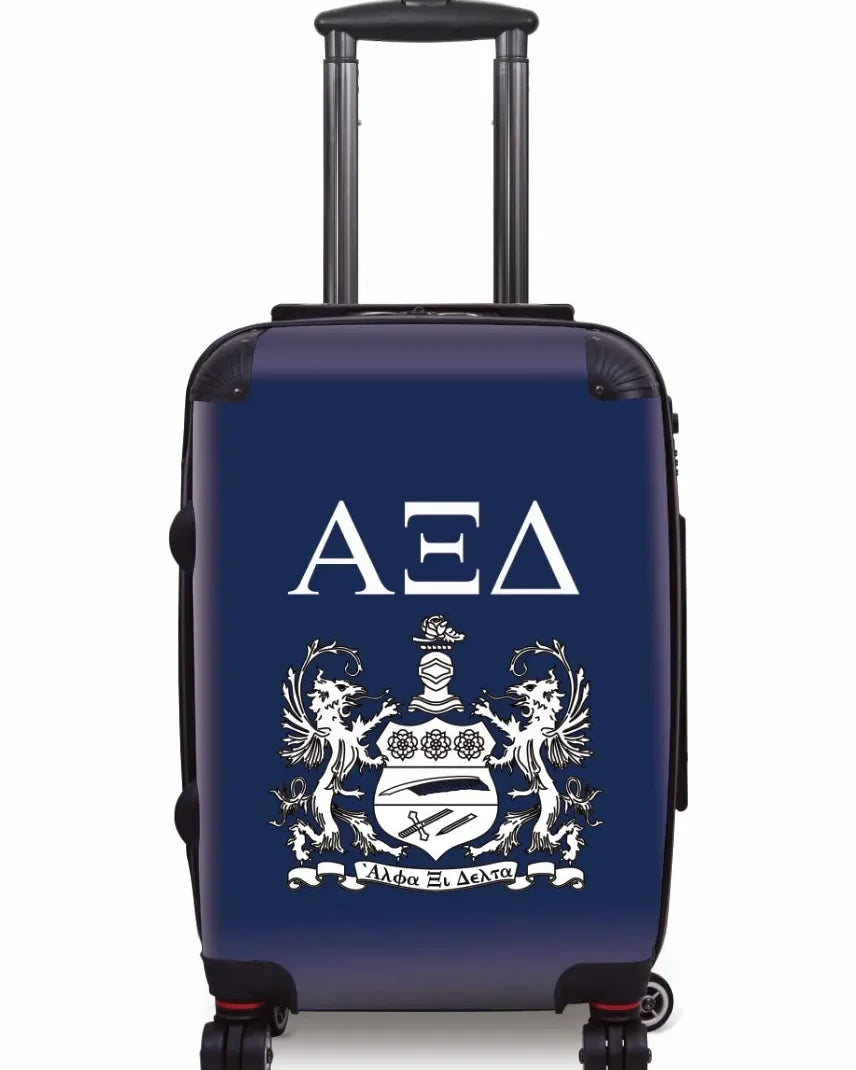 Alpha Xi Delta Carry-on Suitcase - Crest Blue Suitcases