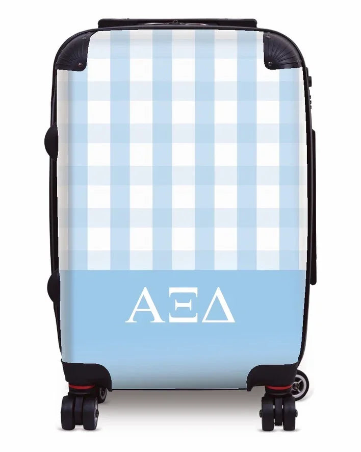 Alpha Xi Delta Carry-on Suitcase - Gingham Suitcases