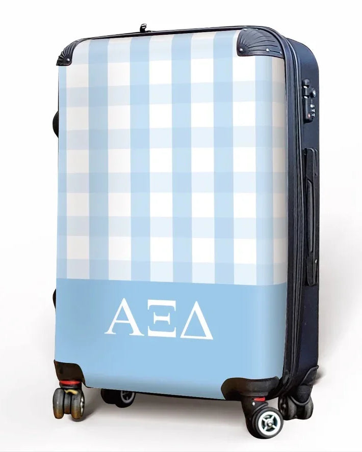 Alpha Xi Delta Carry-on Suitcase - Gingham Suitcases